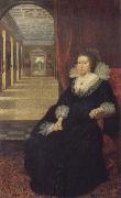 Mytens, Daniel the Elder Alathea Talbot Countess of Arundel,sitting before the picture gallery at Arundel House oil painting